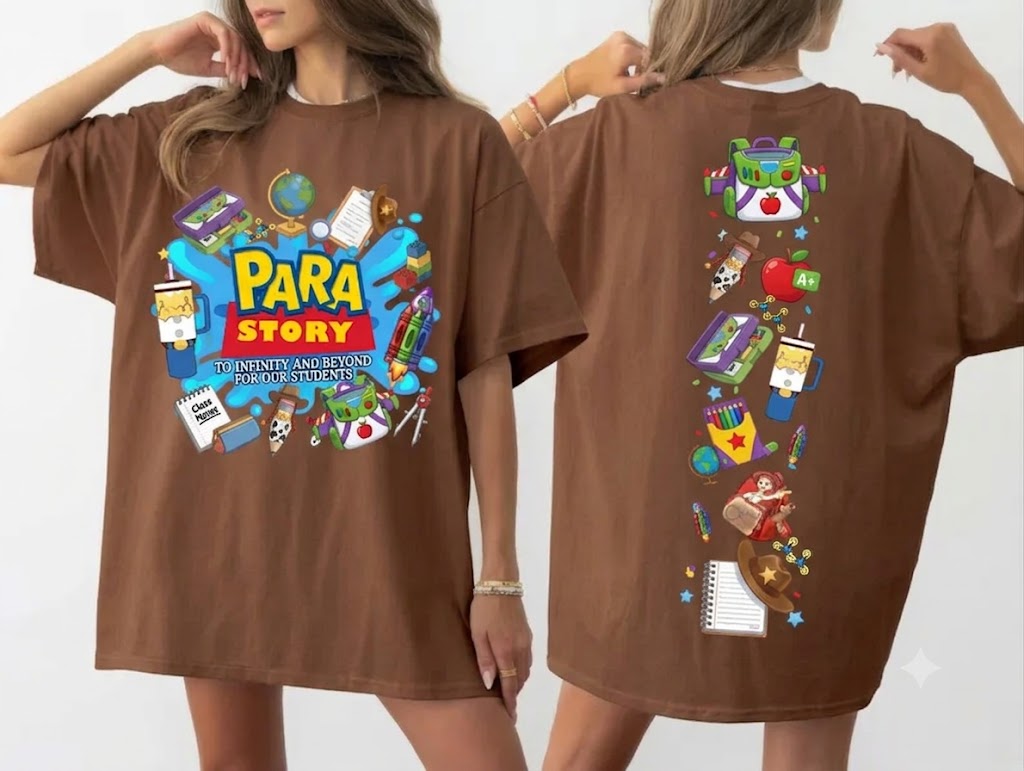 Para Story Front and Back Shirt, Comfort Colors Paraprofessional Tee, To Infinity and Beyond For Our Students Shirt, Retro Back to School Para T-Shirt, Cute Special Education Para Gift