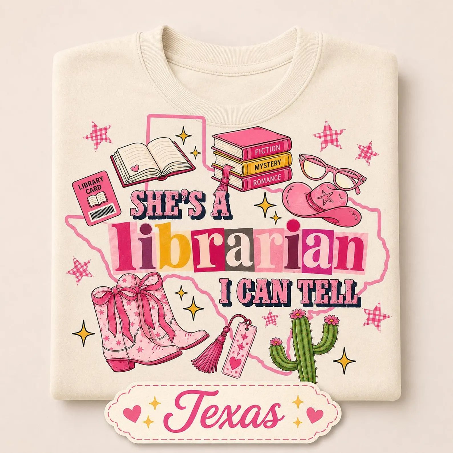 Personalized State Librarian Shirt, Custom Librarian Gift, She’s a Librarian I Can Tell Tee, Book Lover Library Shirt