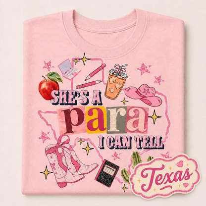 Custom State Shirt, She’s a Para I Can Tell Shirt, Paraprofessional Gift, Teacher Aide Shirt, School Staff Comfort Colors Tee