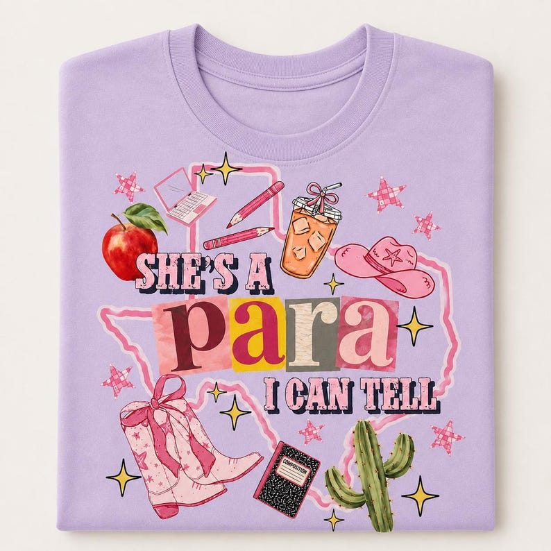Custom State Shirt, She’s a Para I Can Tell Shirt, Paraprofessional Gift, Teacher Aide Shirt, School Staff Comfort Colors Tee